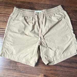 Madewell Tan Drawstring Shorts size medium very good condition